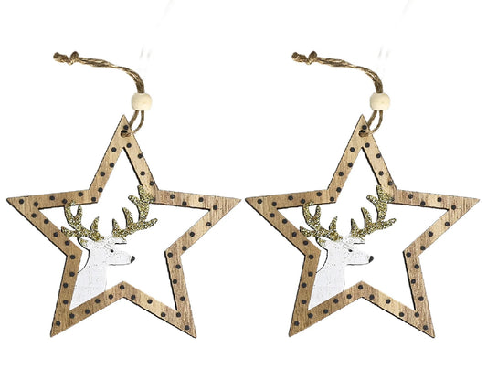 2er-Set Weihnachtsschmuck KL-21X12 Braun 1