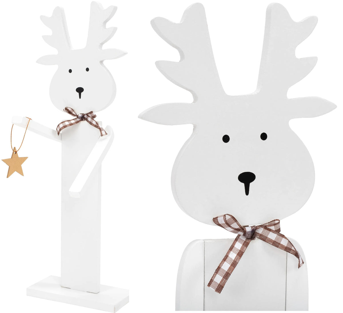 Weihnachtsrentier Aus Holz 35cm 301036 1
