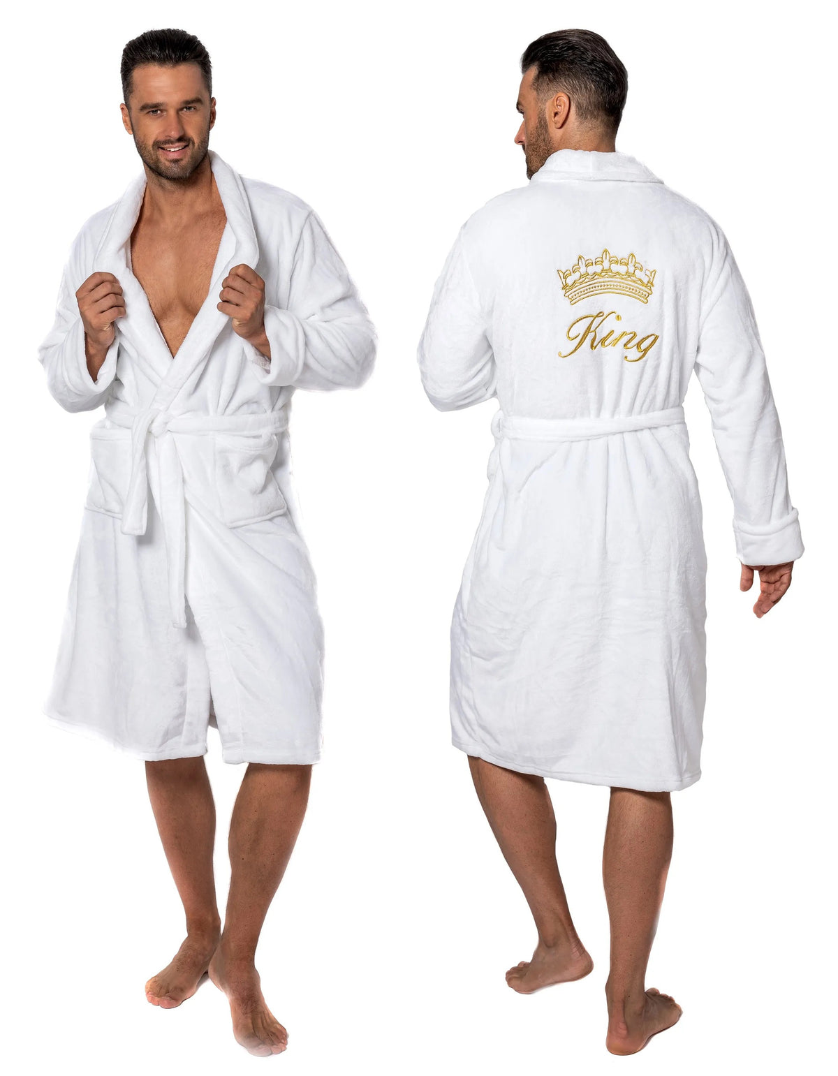 Schlafrock MEN King White Collar S/M 1