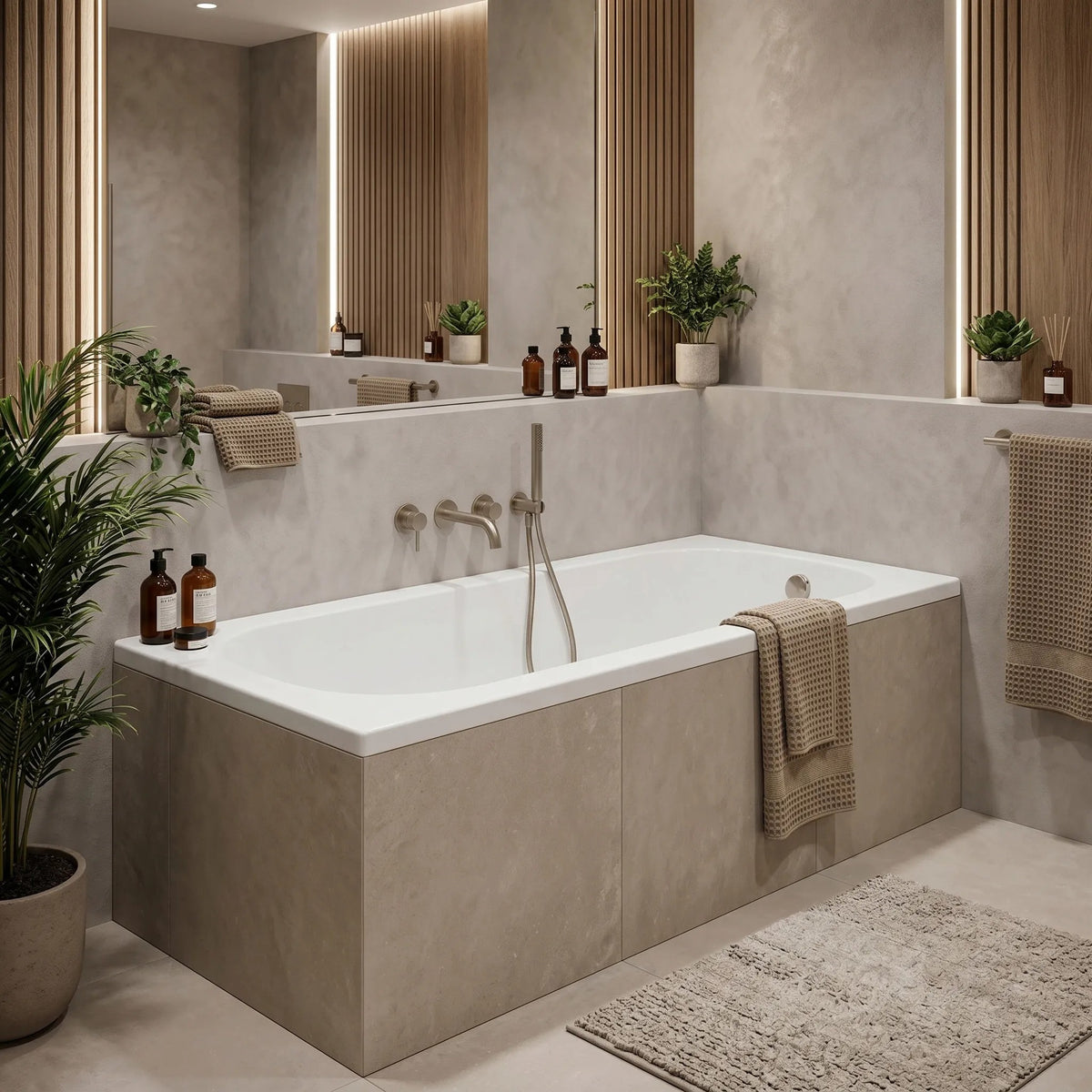 Acryl-Einbaubadewanne Rea Gloria 150 1