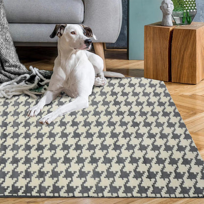 Plüschteppich Clover Pepitka Grey 140 X 200 1