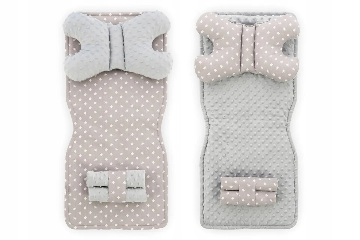 Kinderwagen Sitzeinlage 4in1 Grey/White Star 1