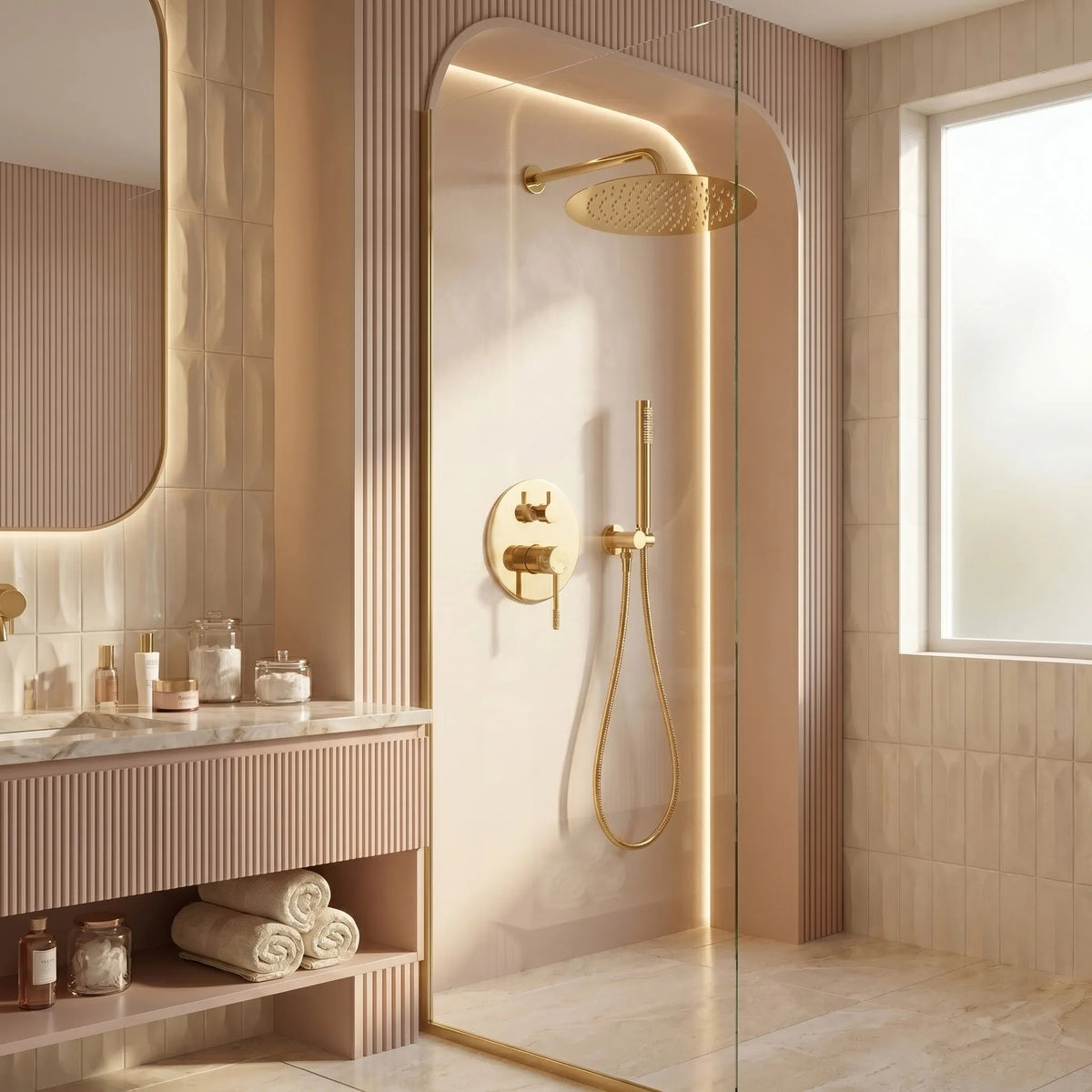 Unterputz Duschset Rea Venti Gold + BOX 1