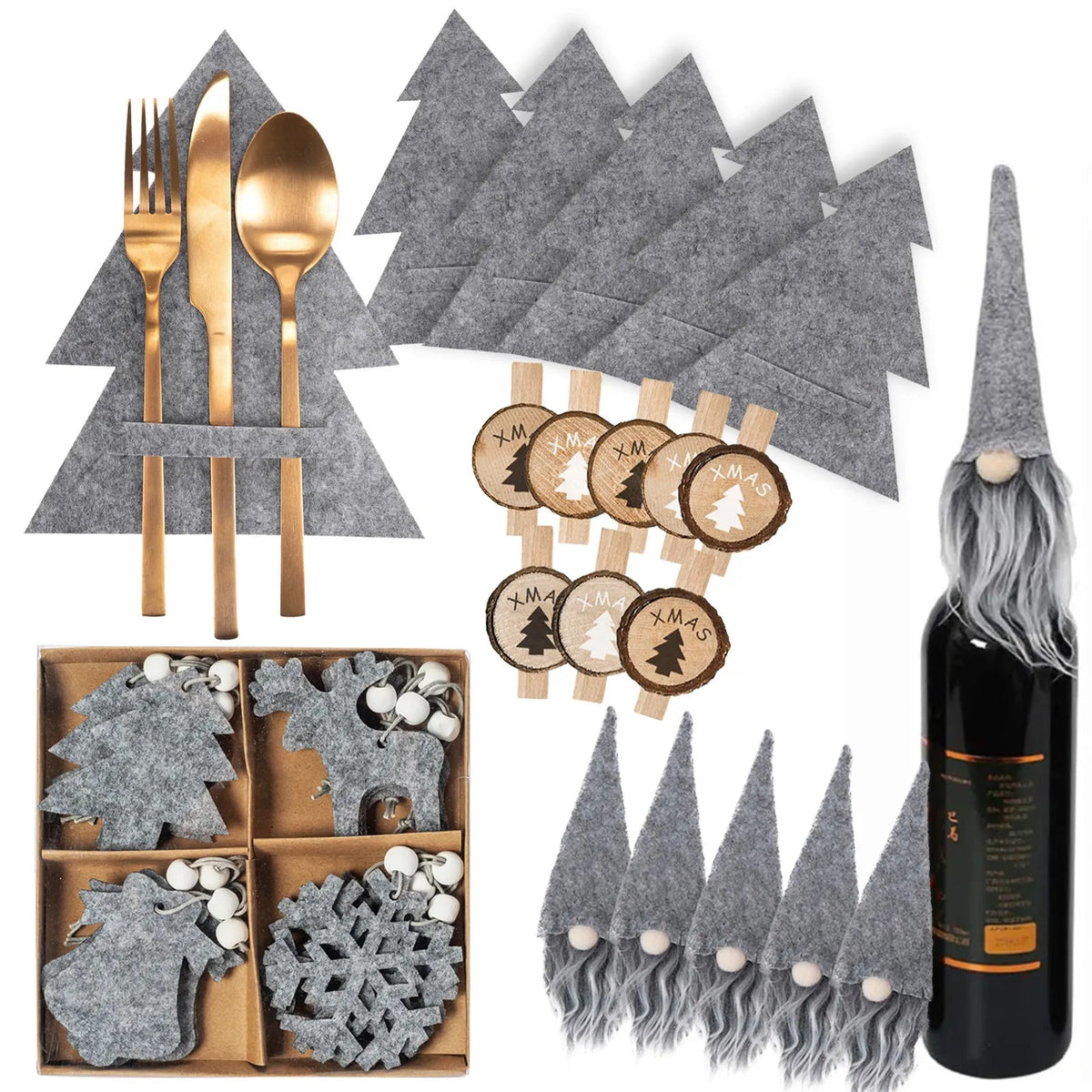 Weihnachtsdekoration Silver Frost 42 Stücke 1