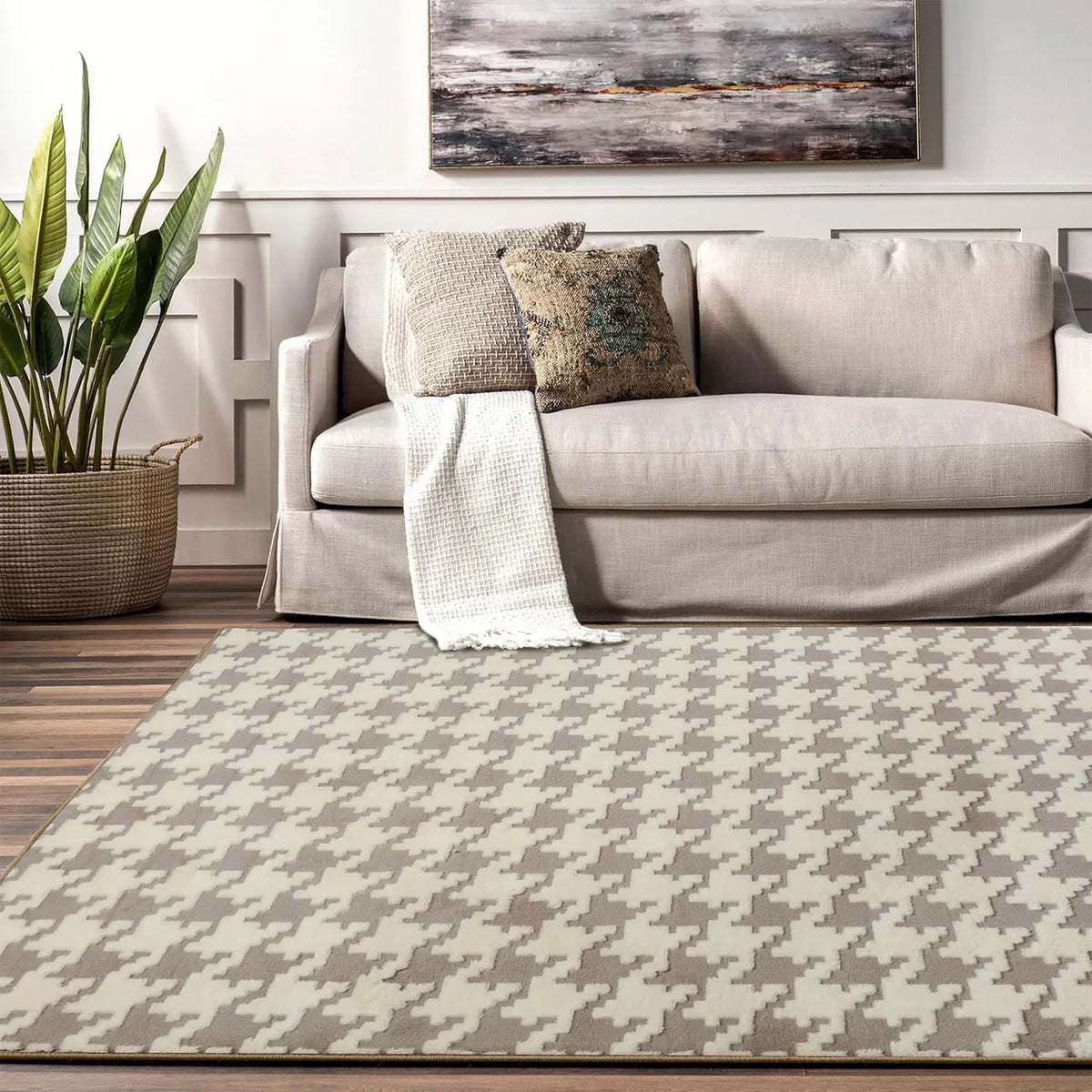 Plüschteppich Clover Pepitka Beige 140 X 200 1