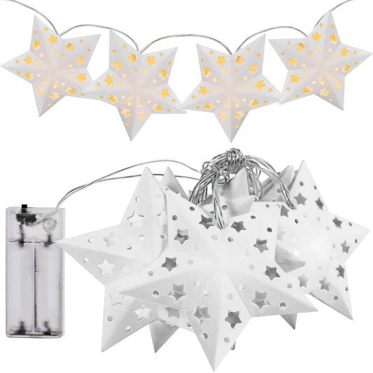 Weihnachtsbaumbeleuchtung LED-Papiersterne CD008 1