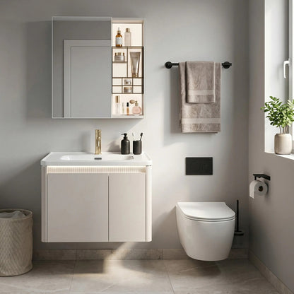 Badezimmermöbel-Set Mit Waschbecken DE07-60 Beige 60CM 1