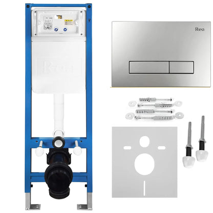 Unterputz-WC-Gestell Set Slim 024N Mit Satin HD Drückerplatte 1