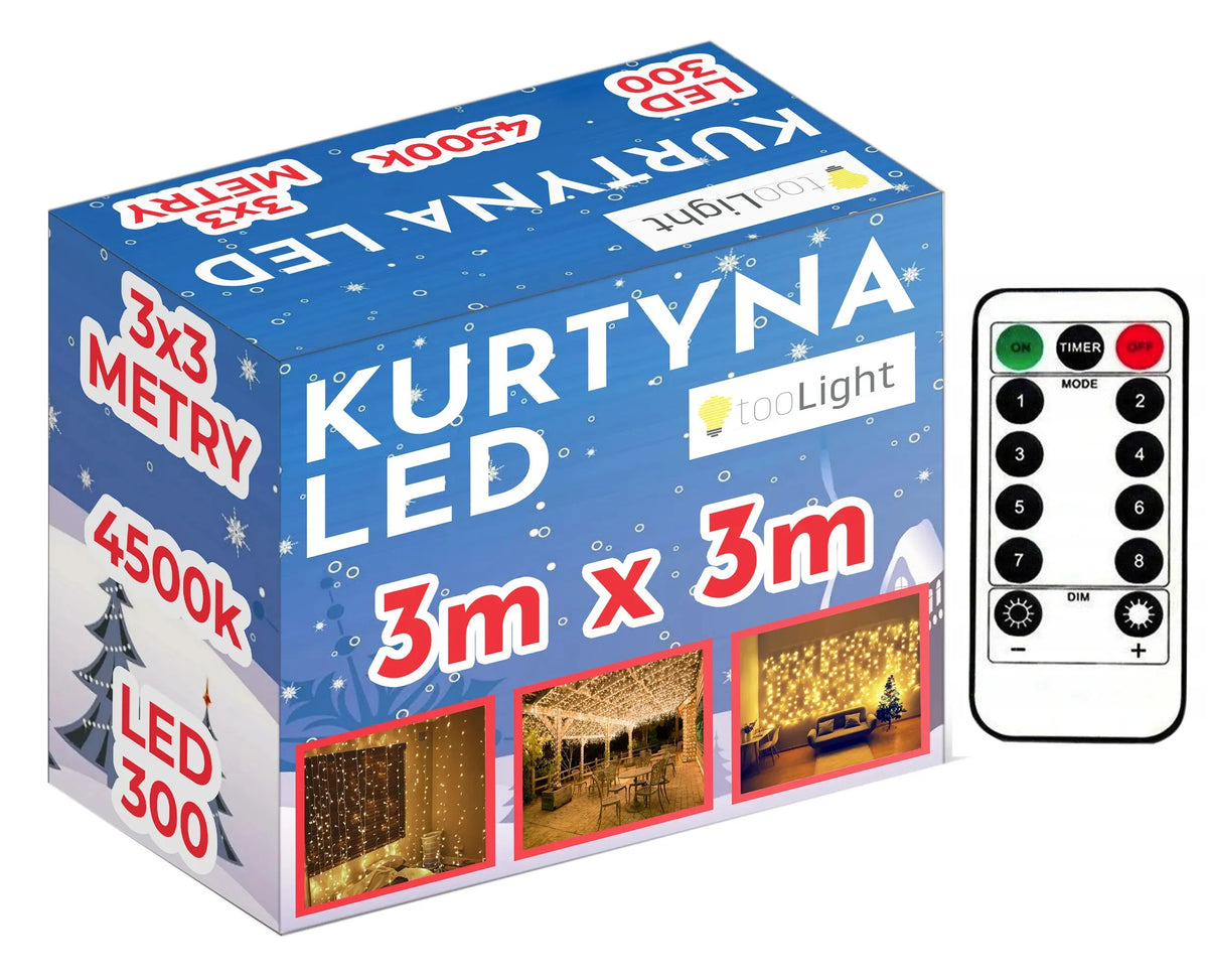 Lichterkette LED 300 Stk 3x3m Warm Lichtfarbe 1