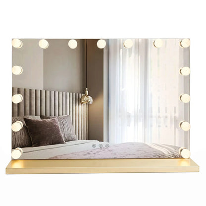 Spiegel LED HOLLYWOOD L.Gold  1