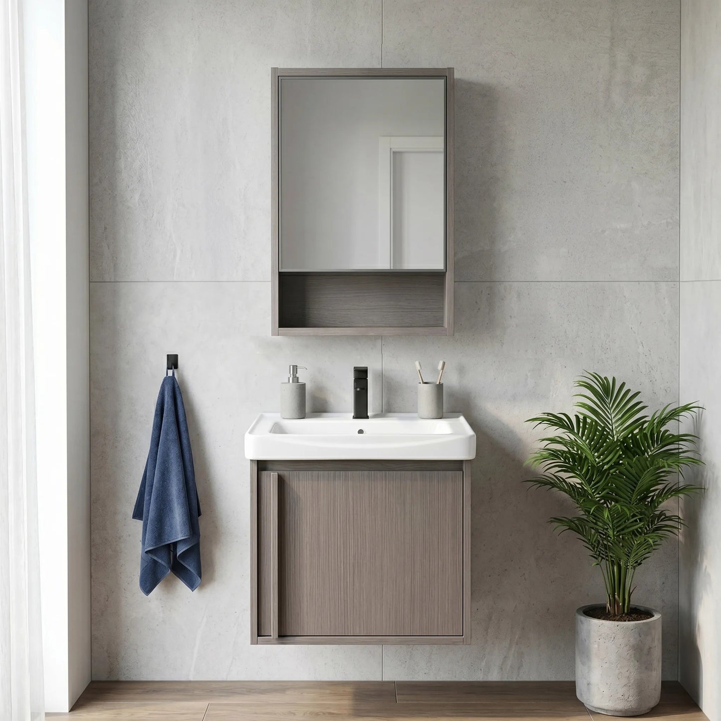 Badezimmermöbel-Set mit Waschbecken Gama T25023 KJM 50CM  1