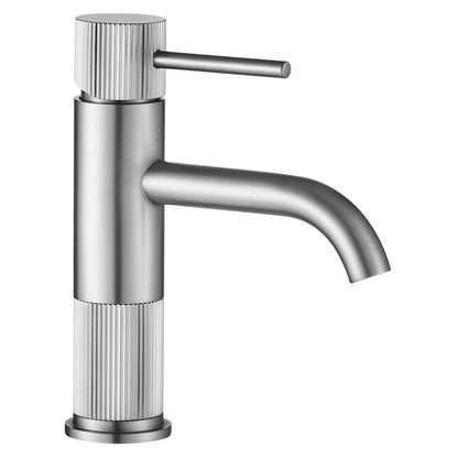 Waschbeckenarmatur Rea Lungo Stripe Brush Nickel Low  1