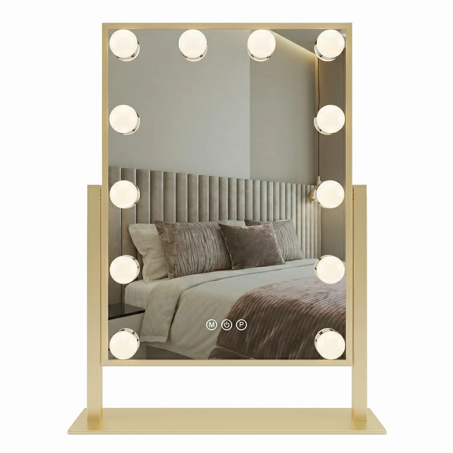 Spiegel LED HOLLYWOOD L.Gold 30x40  1
