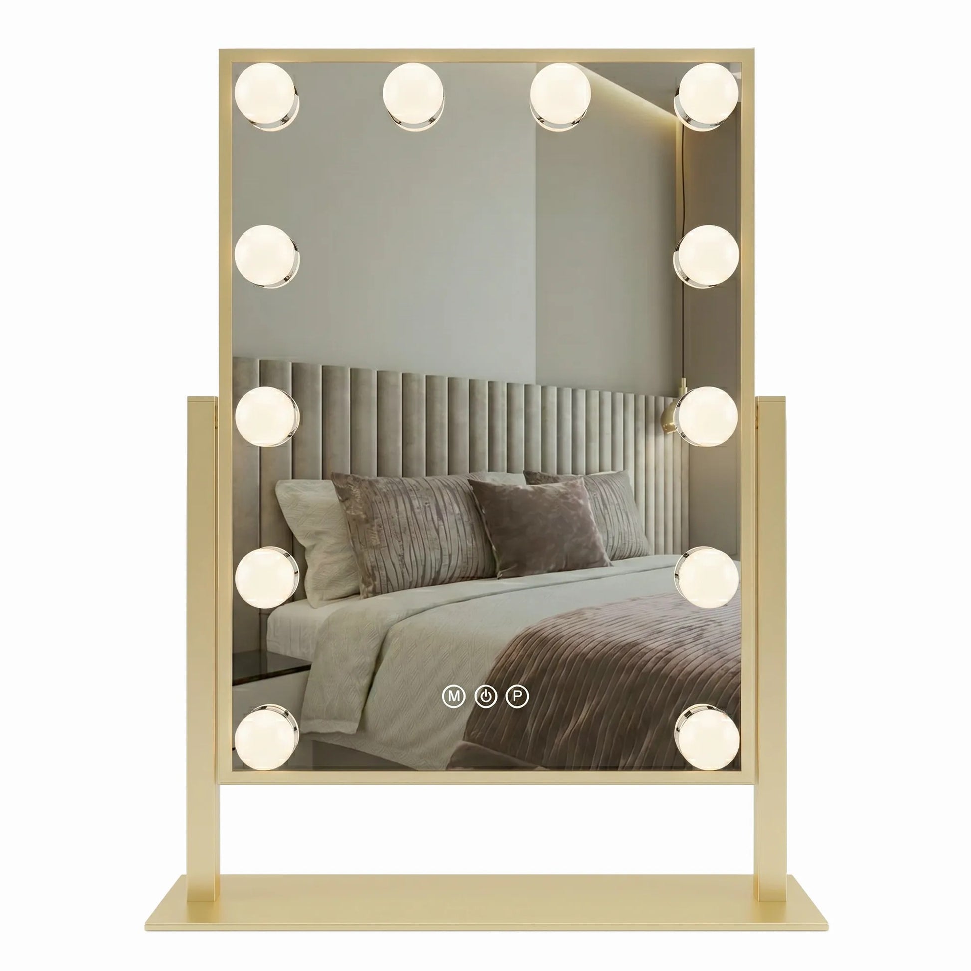 Spiegel LED HOLLYWOOD L.Gold 30x40  1