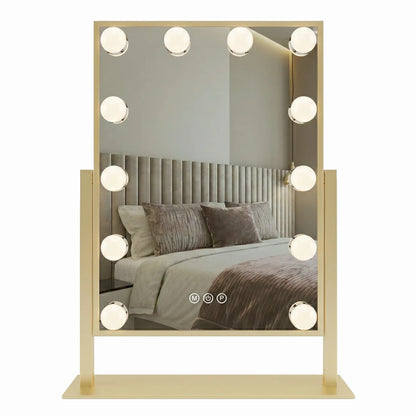 Spiegel LED HOLLYWOOD L.Gold 30x40  1