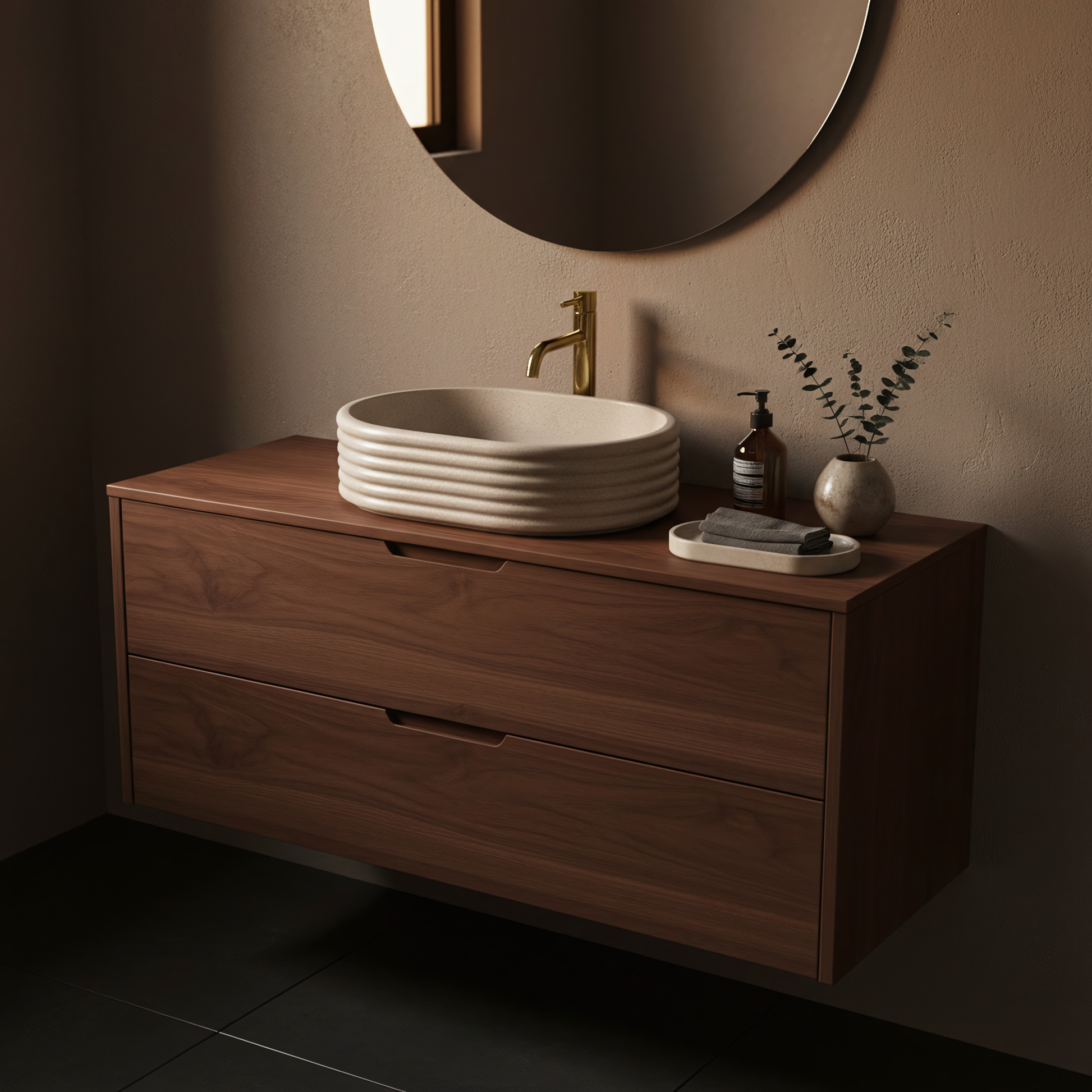 Aufsatzwaschbecken Rea Nicoletta Beige  4