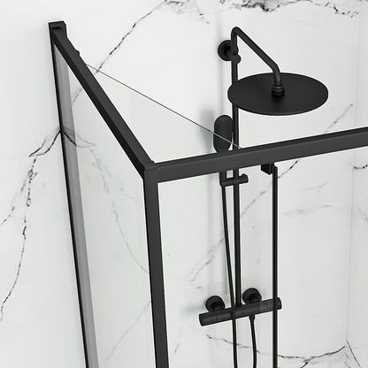 Duschkabine Rea Space In Black 90x90 ohne Duschwanne 7
