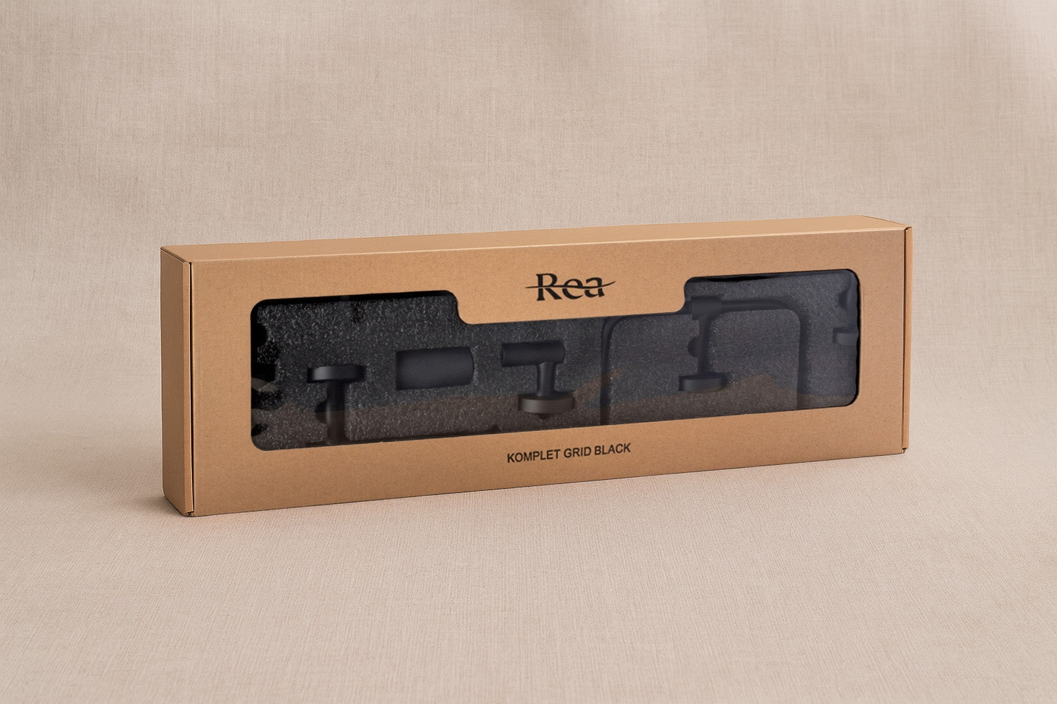 Badezimmer-accessoire-set Grid Black 4-teilig  7