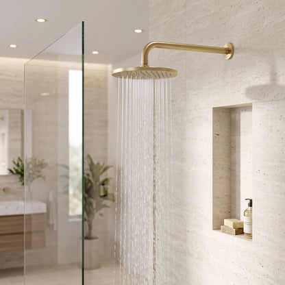 Runder Duscharm REA JS-9021 40cm Brush Gold 3
