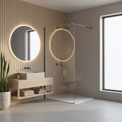 Duschwand Rea Flexi Transparent / Titan 70  2