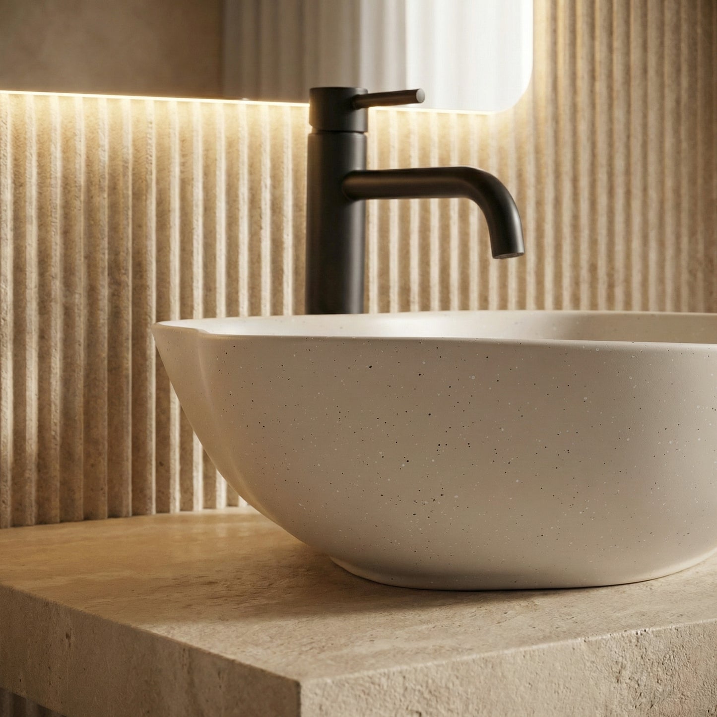 Aufsatzwaschbecken Rea Pearl Warm  3
