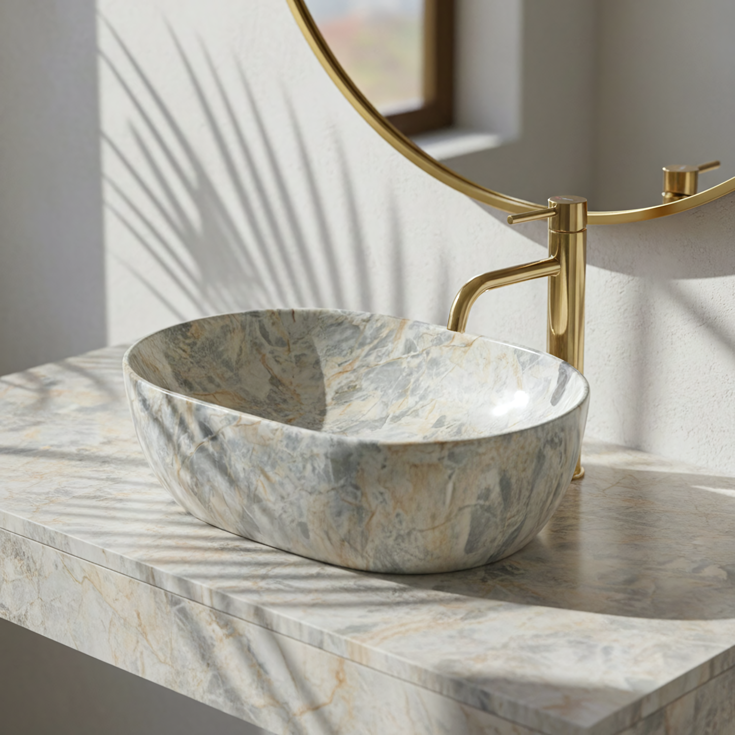 Aufsatzwaschbecken Rea Amelia Ruststone 48  4