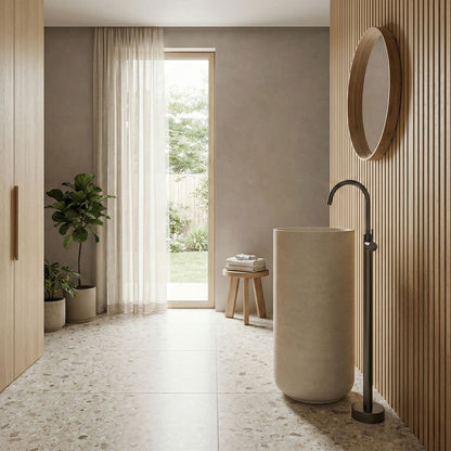 Waschbeckenarmatur freistehend Rea Lungo Titan  4