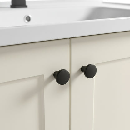 Badezimmermöbel-Set mit Waschbecken Monti 60cm Creme  4