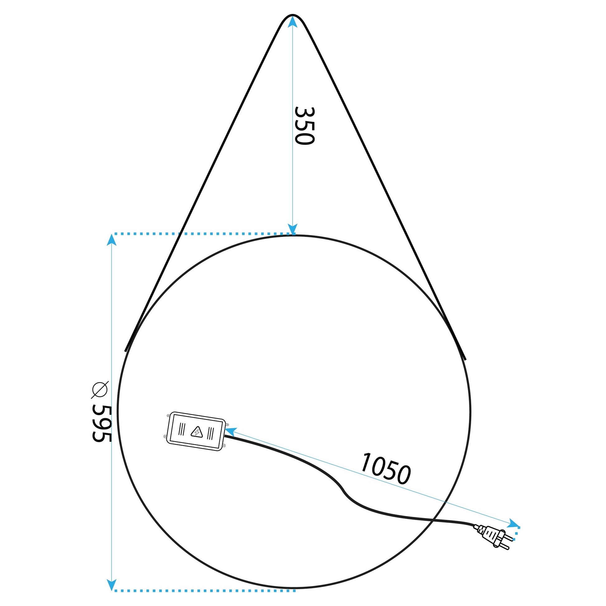 Spiegel LED 60cm YH-3339  6