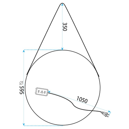 Spiegel LED 60cm YH-3339  6