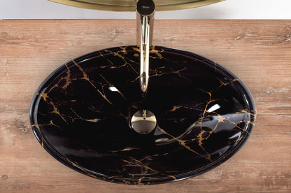 Aufsatzwaschbecken REA Pamela Black Marble Shiny 5