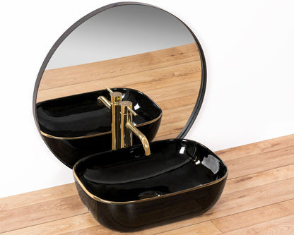 Aufsatzwaschbecken Rea Belinda Black Gold 5
