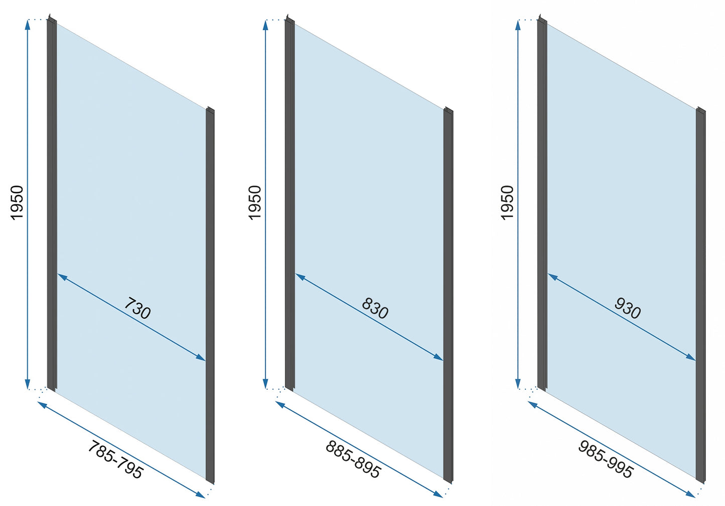 Duschkabine Rea Rapid Slide Chrome Wandmontage 110x90 13