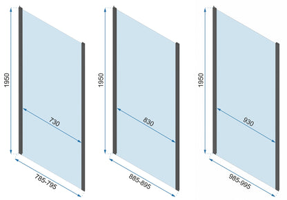 Duschkabine REA Rapid Slide Chrome Wandmontage 150 x 80 12