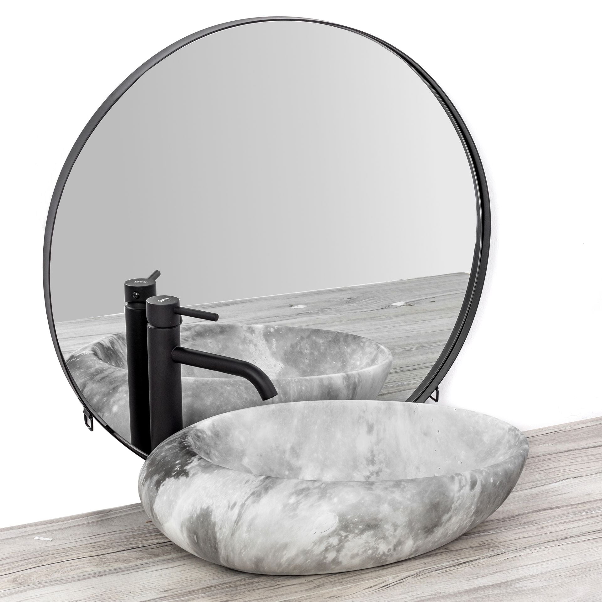 Aufsatzwaschbecken Rea Roxy C Stone L.GREY 5