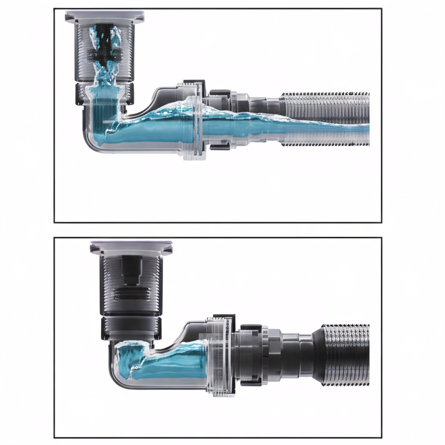 Waschbecken-Siphon Klik-Klak Universal REA Flow Chrome  7