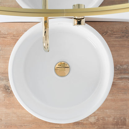 Aufsatzwaschbecken Rea Helen Gold White 5