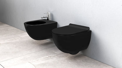 wandhängandes Bidet Carlo Mini black matt  2