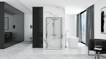 Duschkabine REA Rapid Swing Chrome Wandmontage 100 x 100 4