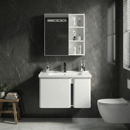 Badezimmermöbel-Set mit Waschbecken Tula 60cm White  1