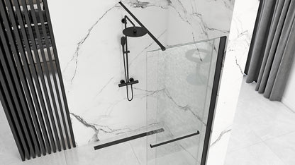 Duschwand Rea Cortis Black 120  2