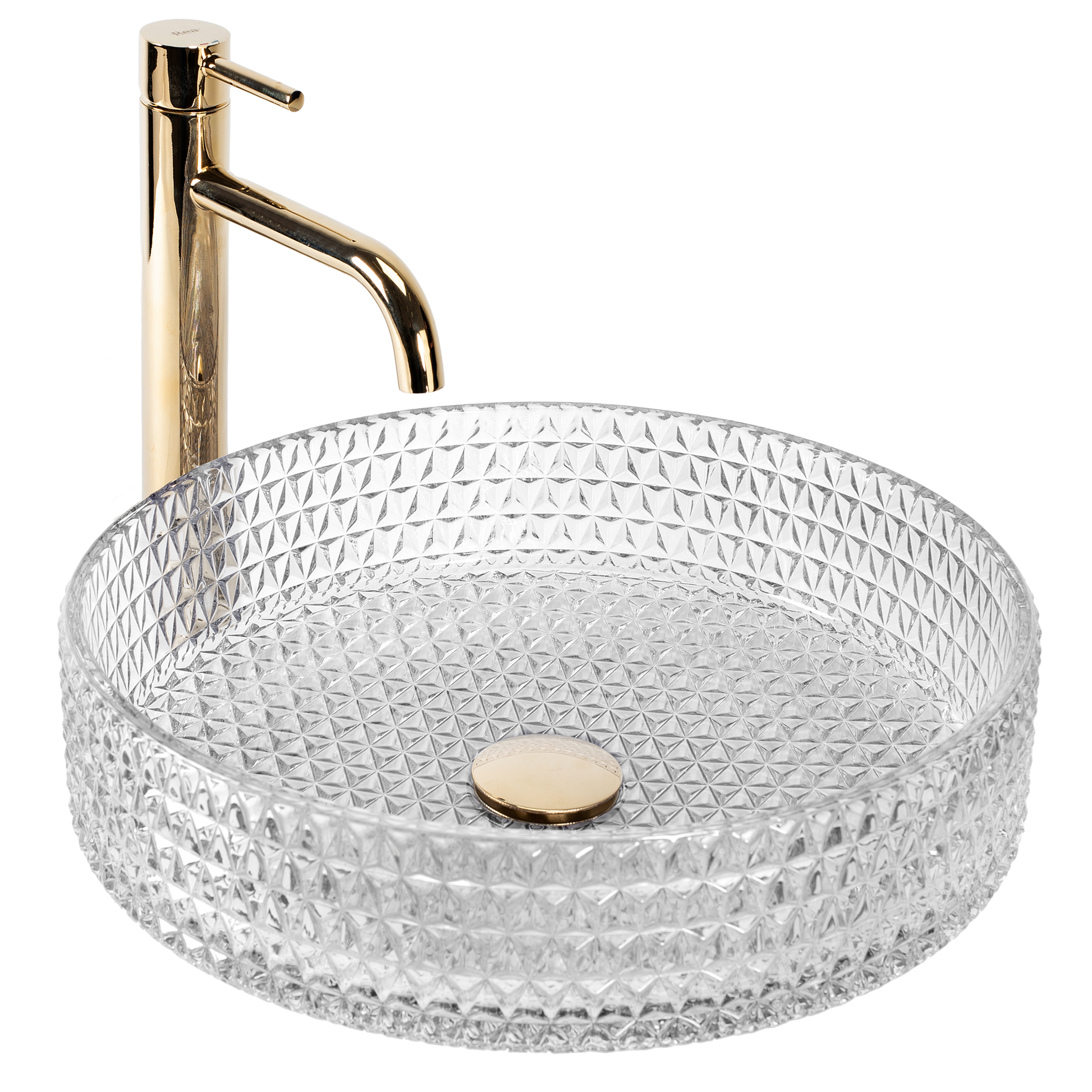 Aufsatzwaschbecken Rea Cristal Transparent 39 1