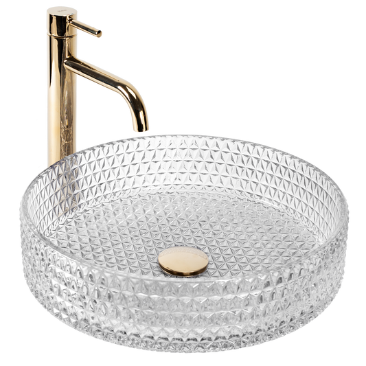 Aufsatzwaschbecken Rea Cristal Transparent 39 1