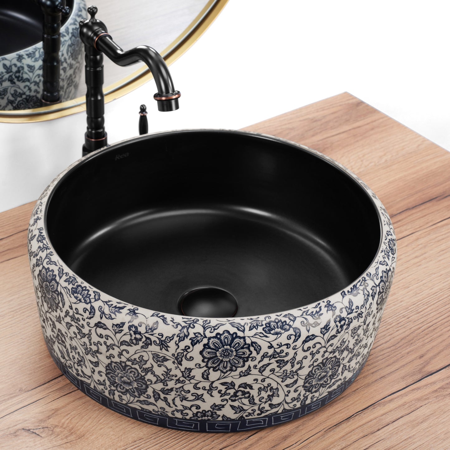 Aufsatzwaschbecken REA Florisa Black Matt  2