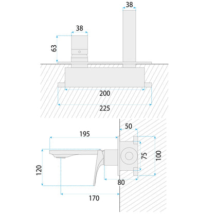 Unterputz Armatur Rea Joe Brush Gold  15