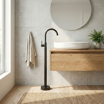 Waschbeckenarmatur freistehend Rea Lungo Black  4