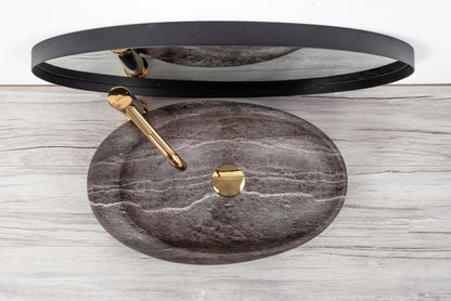 Aufsatzwaschbecken Rea Roxy A Stone D. Grey 3