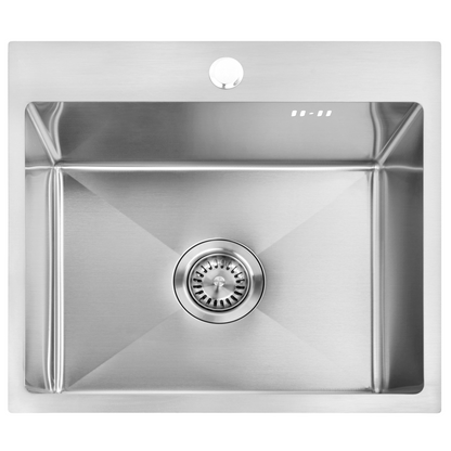 Stahlspüle Mit 3-teiligem Zubehörset REA Leo 50 Brush Nickel Graue Accessoires 9