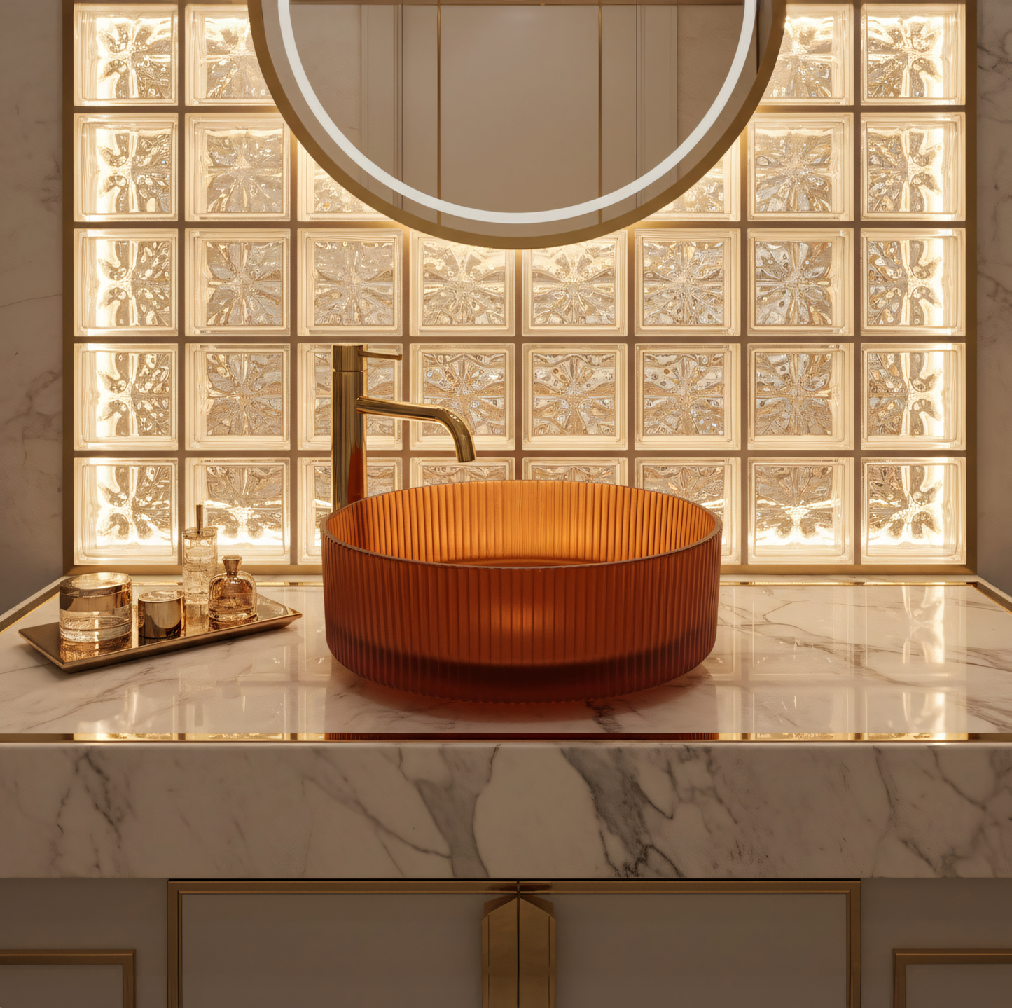 Aufsatzwaschbecken Rea Suri Brown  2
