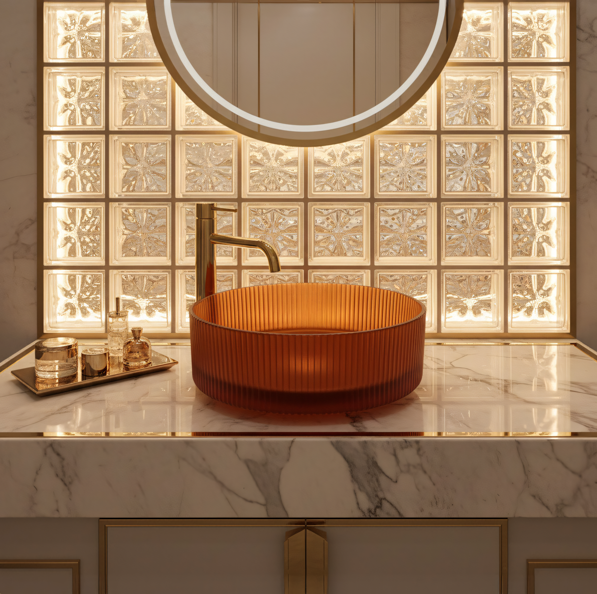 Aufsatzwaschbecken Rea Suri Brown  2